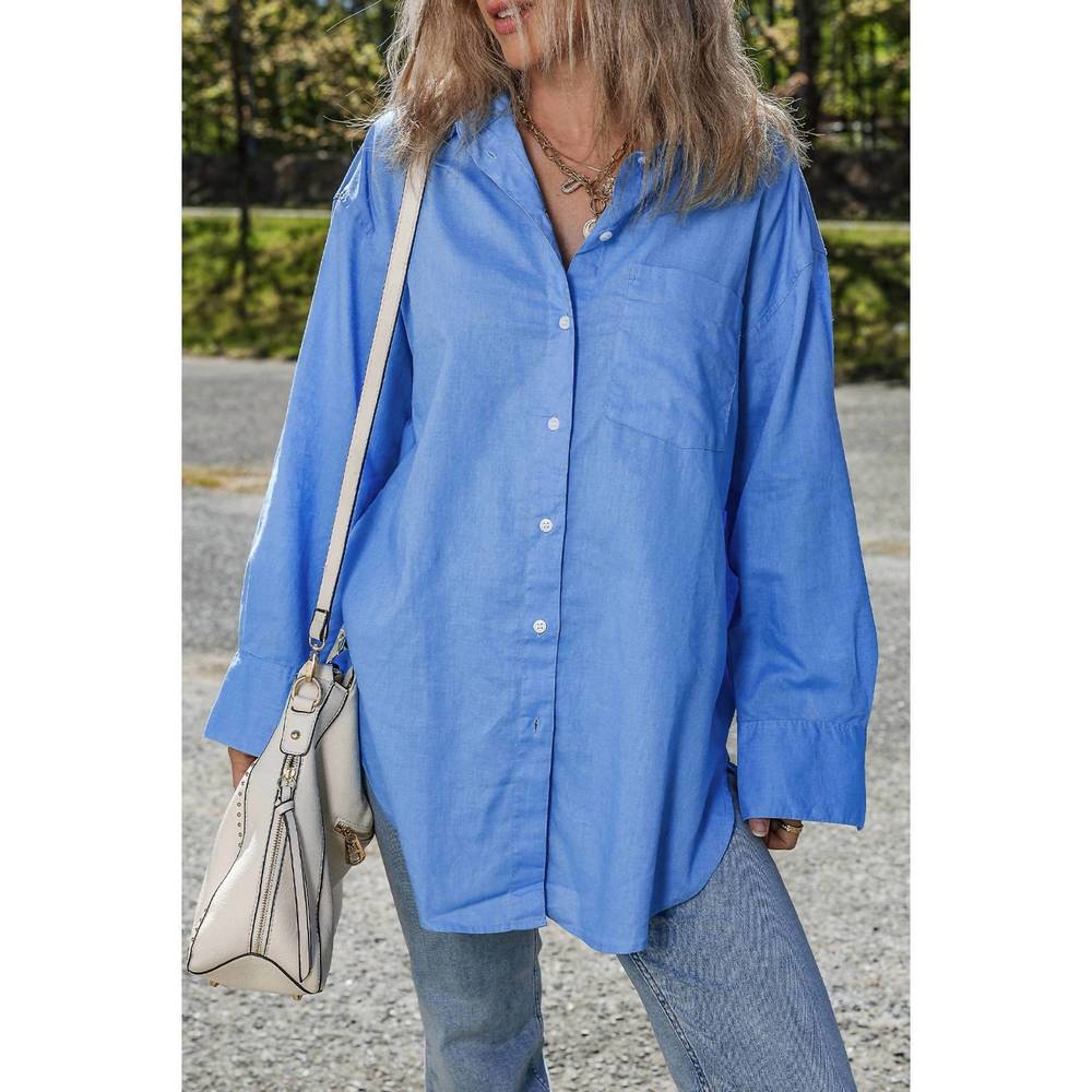 NEW THREADED PEAR boyfriend tunic shirt in palmer